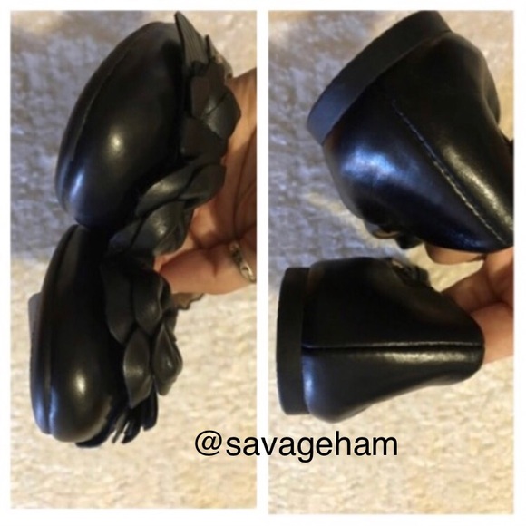 NWOT Tory Burch Black Blossom Ballet Flats - Picture 5 of 8